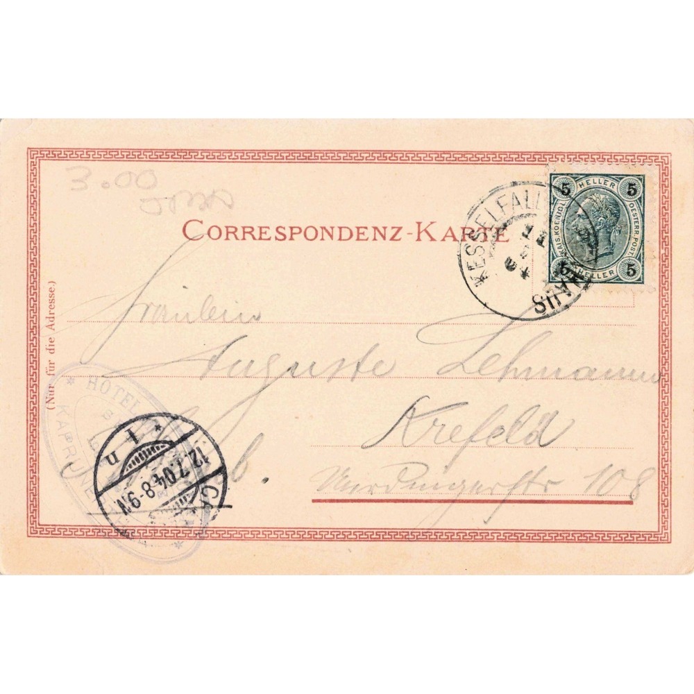 Hotel Moserboden 1960m Austria Artist Signed Postcard Hegenbart Litho Salzburg - Picture 2 of 2